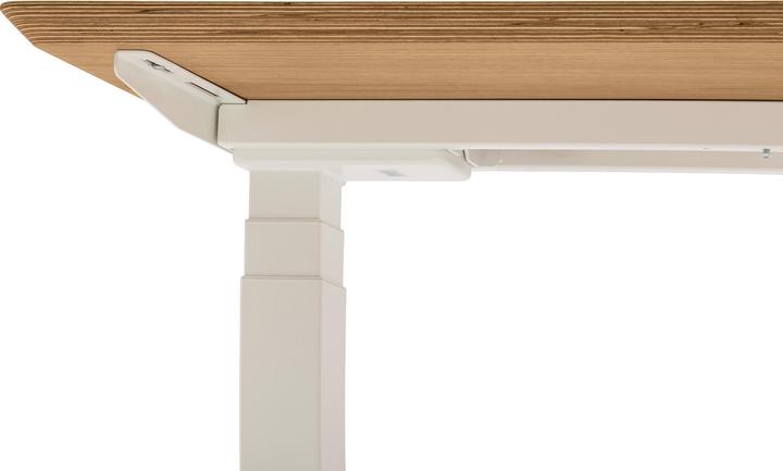 Actual product image Oakywood Standing Desk wooden table with height adjustment - Solid wood - Oak veneer / 160x80 / White - Oakyw (160 x 80 cm)