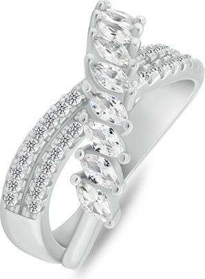 Image du produit Brilio Silver - Bague argent étincelante pour femme avec zircons RI131W - Circuit : 52 mm (52)