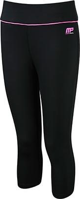 MP Womens Capri Pant Black-Hot Pink (L)