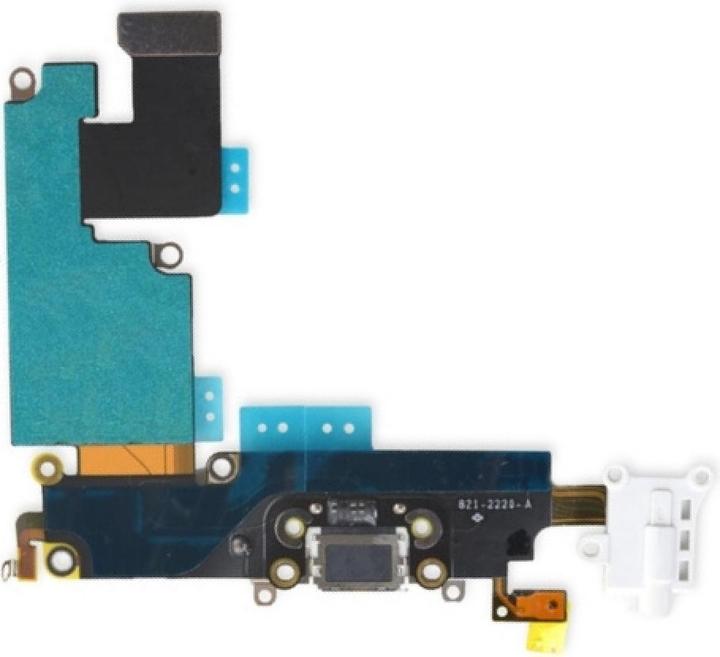 Actual product image Foxconn iPhone 6 Plus Lightning Dock Connector Audio Flex Microphone white (iPhone 6+)