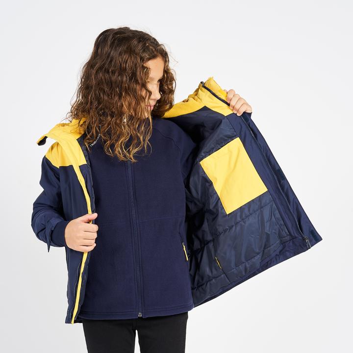 Produktbild Tribord Segeljacke Kinder warm wasserdicht 100 marineblau/gelb (10, 11, 12)