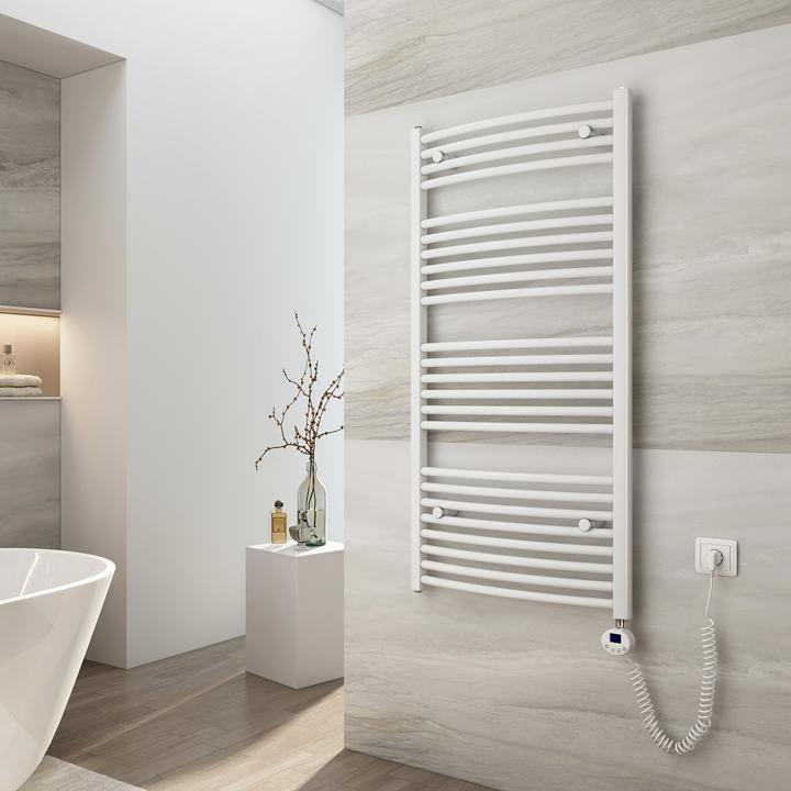 Actual product image Emke Electric Bathroom Radiator, Electric Bathroom heater, White 120x60cm 600W (600 W)