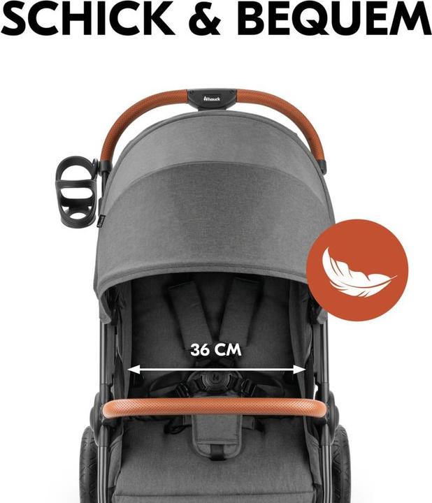 Image du produit Hauck Poussettes Buggy & Sport Poussette UpTown Black (avec fonction de couchage)