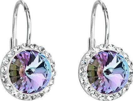 Evolution Group Beautiful silver earrings 31216.5 vitrail light (L)
