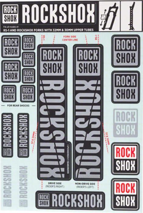 Actual product image RockShox Bike fork sticker kit until 2018