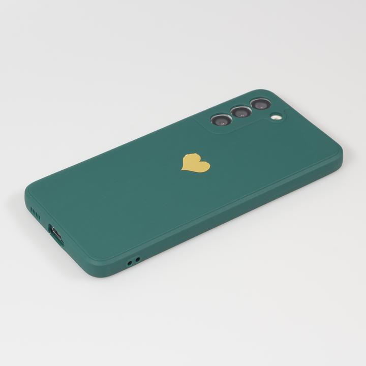 Actual product image PhoneLook Coque Silicone Mat Coeur doré (Samsung Galaxy S22+)