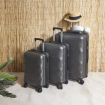 Immagine prodotto Jet Lag valigia grigia x3 45l 70l 90l (45 l, Bagaglio a mano (fino a 50 litri))