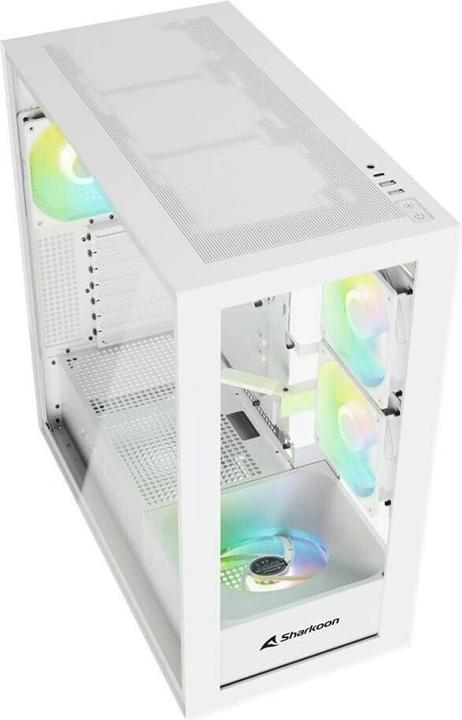 Immagine prodotto Sharkoon Rebel C60 RGB ATX Bianco (ATX, Mini-ITX, mATX)