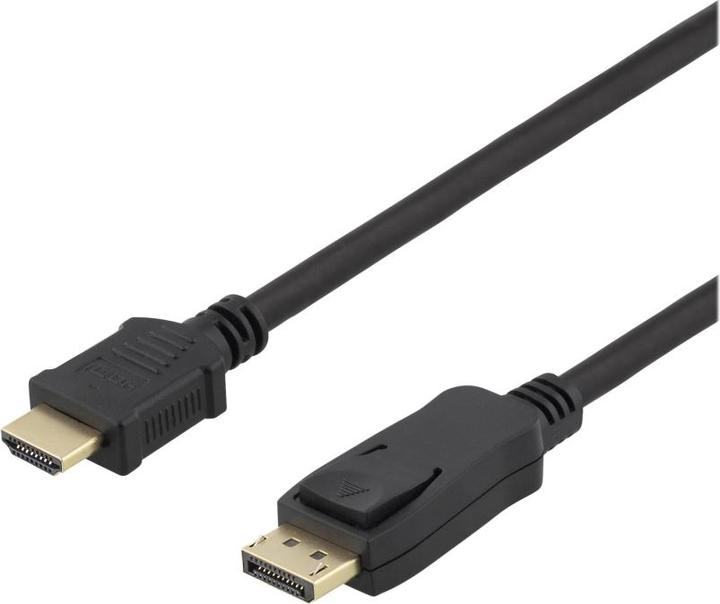Actual product image Deltaco DP-HDMI1100 video cable adapter DisplayPort HDMI Black (10 m, DisplayPort)