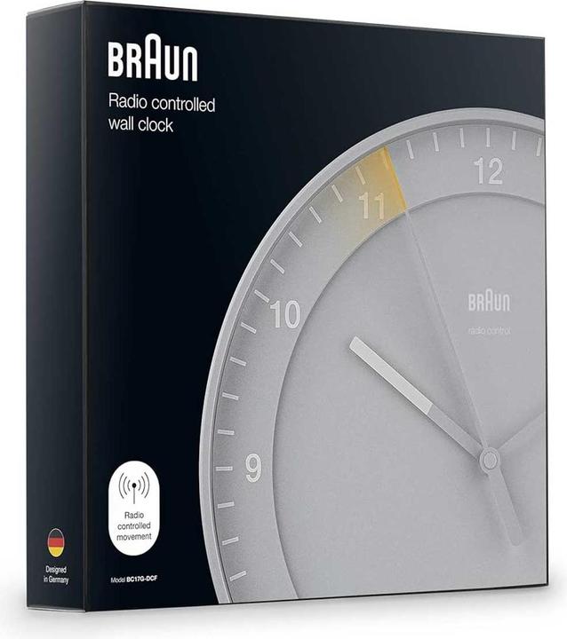 Produktbild Braun Wanduhr, grau m.Funk (30 cm)