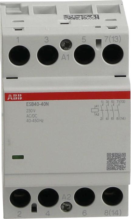 Image du produit ABB ESB40-40N-06 Contacteur d'installation 4S/0Ö, 230 V AC/DC
