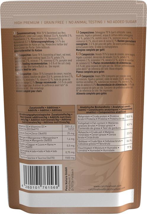 Image du produit Catz Finefood No.09 Sauvage (Adulte, 4 pcs, 95 g)