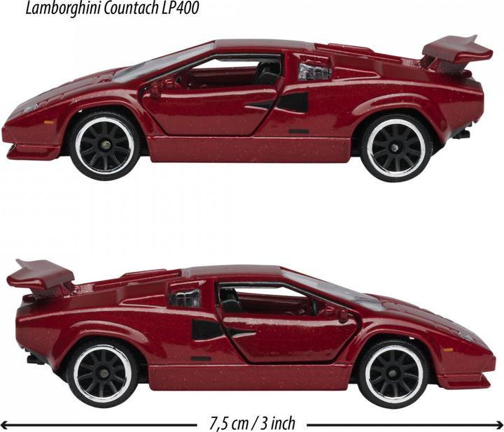 Actual product image Majorette Vintage Lamborghini Countach red
