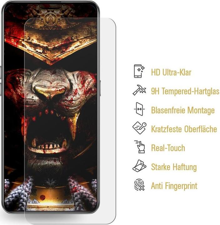 Actual product image Protectorking 2x 3D A++ real tempered 9H armoured glass CLEAR (2 Piece, Samsung Galaxy A70)