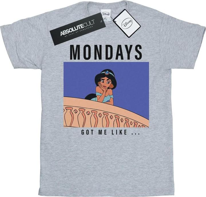 Immagine prodotto Disney Princess Jasmine Mondays Got Me Like Maglietta Uomo (S)