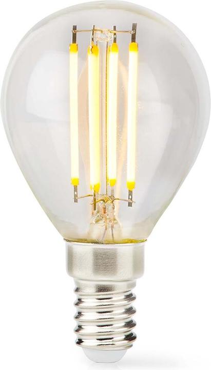 Image du produit Nedis Ampoule LED à filament E14 G45 4.5 W 470 lm 2700 K Blanc chaud variable 1 pièce claire (E14, 4.50 W, 470 lm, 1 x, F)