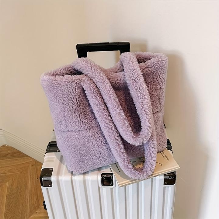 Immagine prodotto Only-Bags.Store Borsa a tracolla chic in pelliccia sintetica - versatile e leggera, perfetta per il lavoro o il