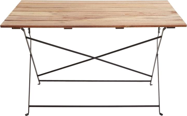 Image du produit Swisshandel24 Table de jardin de bière, table de jardin pliante, qualité gastronomique Acacia certifié FSC (120 cm)