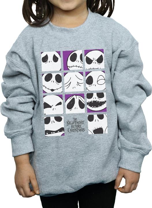 Immagine prodotto Disney Nightmare Before Christmas Many Faces Of Jack Squares Felpa Ragazze (152, 158)