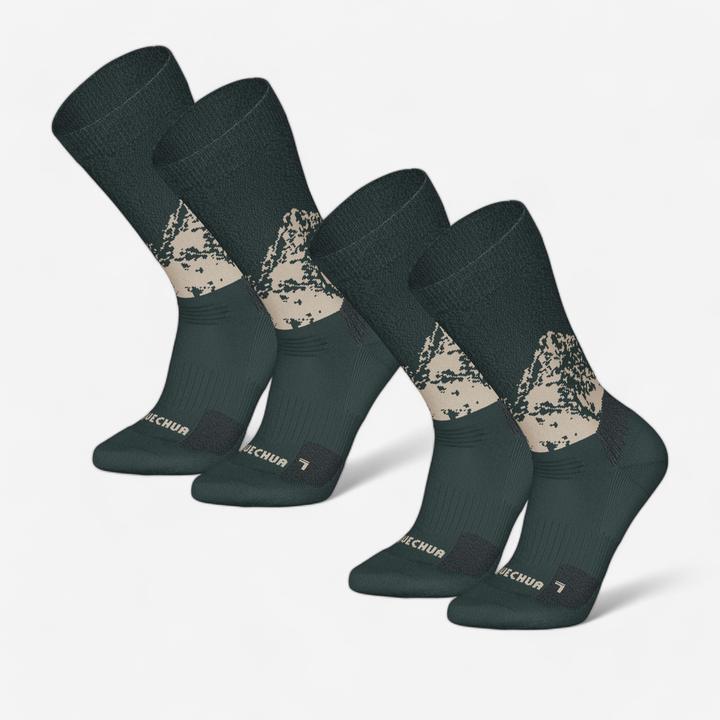 Produktbild Quechua Wandersocken Damen/Herren warm halbhoch - SH500 2 Paar (39, 42)