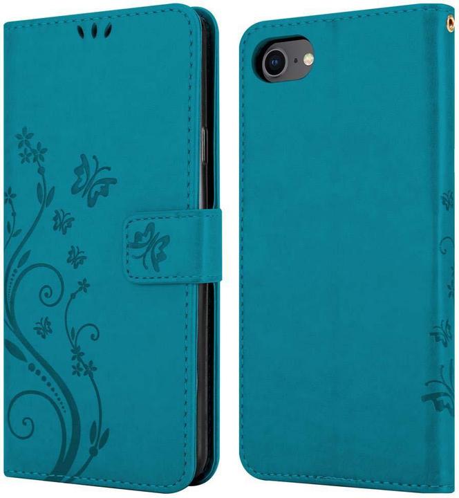 Actual product image Cadorabo Flower Book Cover (Apple iPhone SE (2nd Gen), Apple iPhone 7)