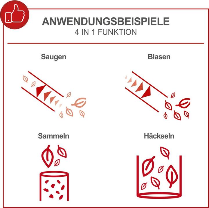 Productafbeelding Scheppach Benzine bladblazer - pomp - versnipperaar (3-in-1) LBH2600P (2021m model) (Benzine werking, Bladblazer, Bladzuiger, Vacuüm en ventilator)