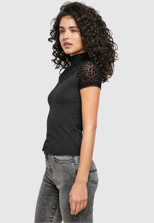 Produktbild Urban Classics Ladies Flock Lace Turtleneck Tee (5XL)