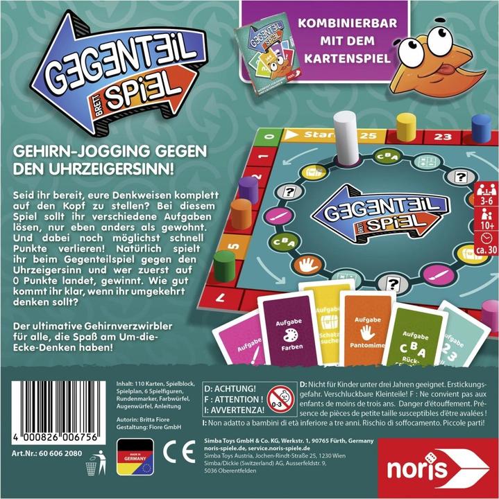 Produktbild Noris Gegenteil Brettspiel (Deutsch)
