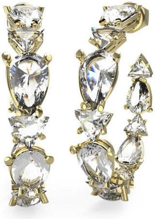 Guess 34MM IN AND OUT CRYSTALS HOOPS Ohrringe (Edelstahl)
