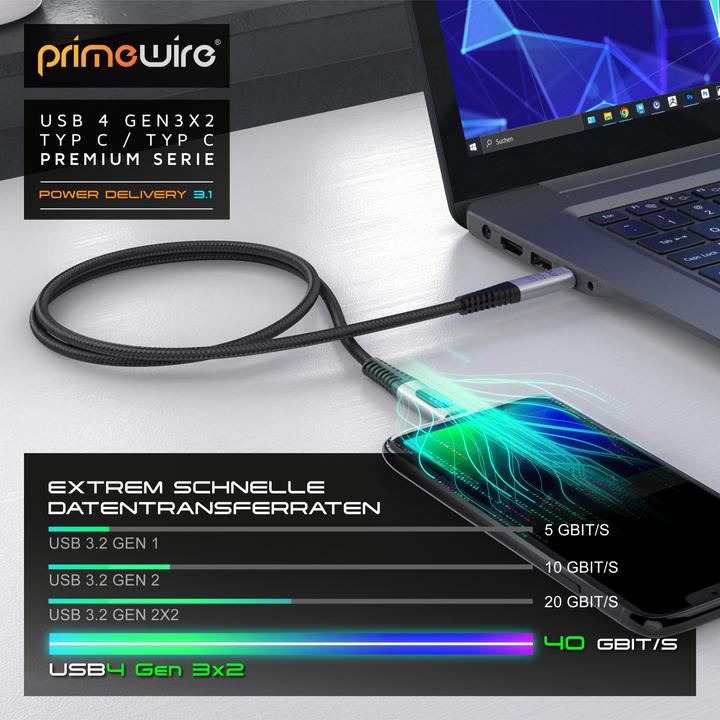 Produktbild Primewire USB C — USB C (1 m, USB 4.0)