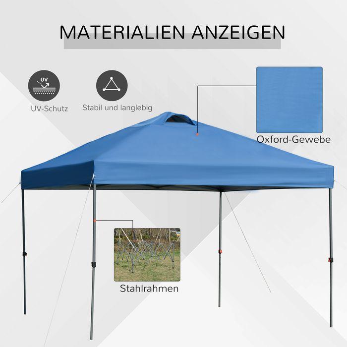 Actual product image Swisshandel24 Faltpavillon ca. 3x3m, wasserdicht, Blau (11500 cm, 295 cm)