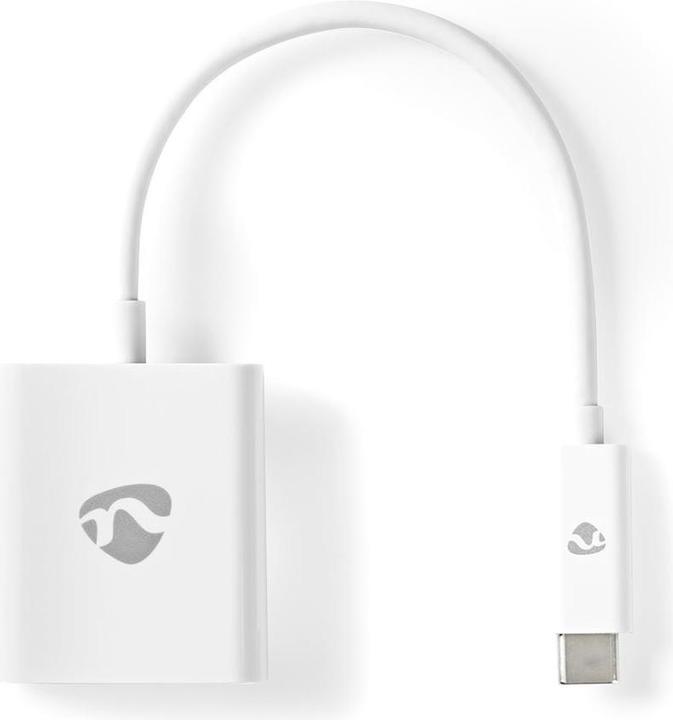 Immagine prodotto Nedis Adattatore USB - USB 3.1 - USB Type-C™ maschio - HDMI - 0,20 m - rotondo - nichelato - PVC - Bianco (USB-C, 20 cm)