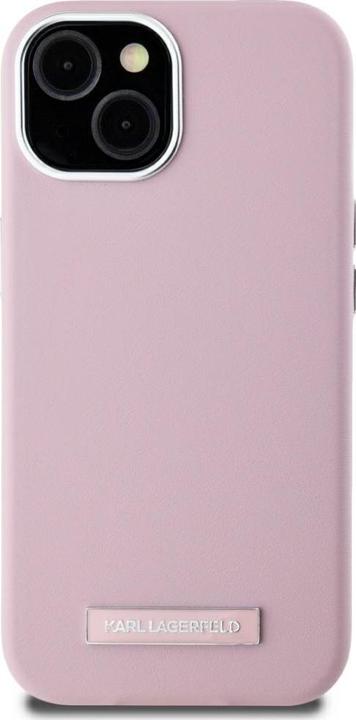 Immagine prodotto Karl Lagerfeld Case FW Metal Plate MagSafe for iPhone 15 pink (Apple iPhone 15)