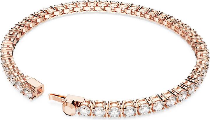 Immagine prodotto Swarovski Bracciale Tennis Matrix Taglio Rotondo Oro Rosa Bianco (15.50 cm, Metallo Swarovski)
