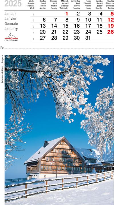 Immagine prodotto Calendario cartoline Helvetia 2025 (16,5 x 23 cm, Tedesco)