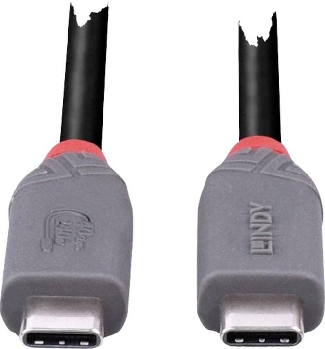 Immagine prodotto Lindy 0,8 m di cavo USB4 240W di tipo C, 40Gbit/s, spina Anthra Line di tipo C a spina C (0.80 m, USB 4.0)