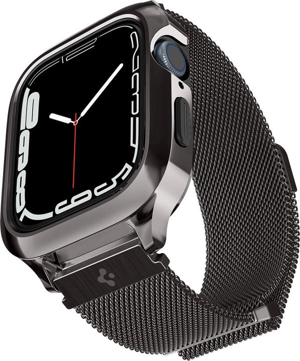 Actual product image Spigen METAL FIT "PRO" Apple Watch 7 / 8 (45MM) GRAPHITE