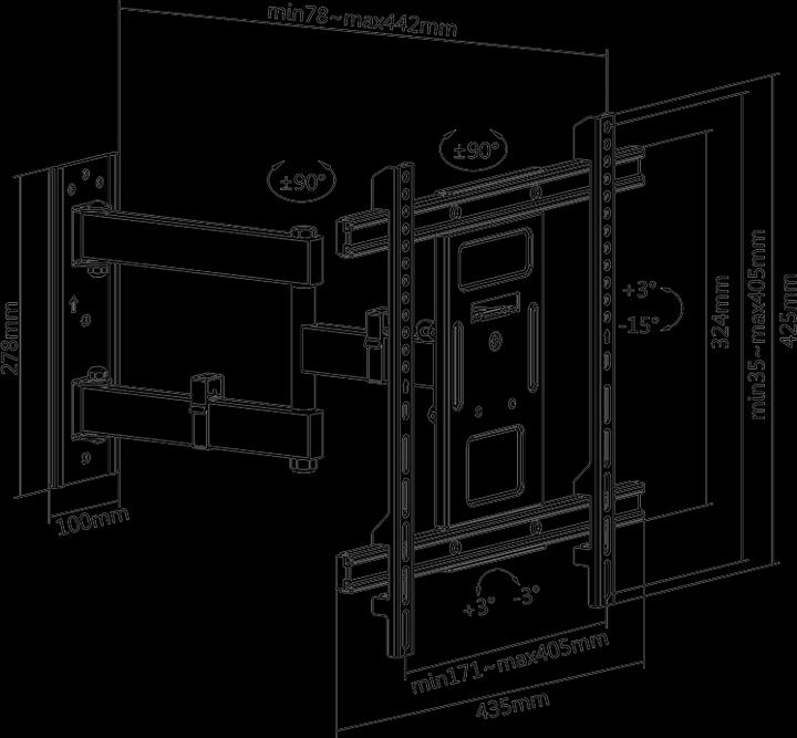 Immagine prodotto LogiLink Staffa per TV LCD / TV LCD curvo (full-motion) (Muro, 70", 50 kg)