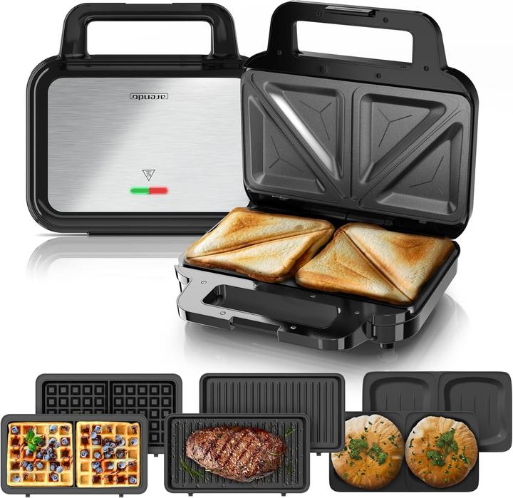 Produktbild Arendo Sandwichmaker mit Wechselplatten