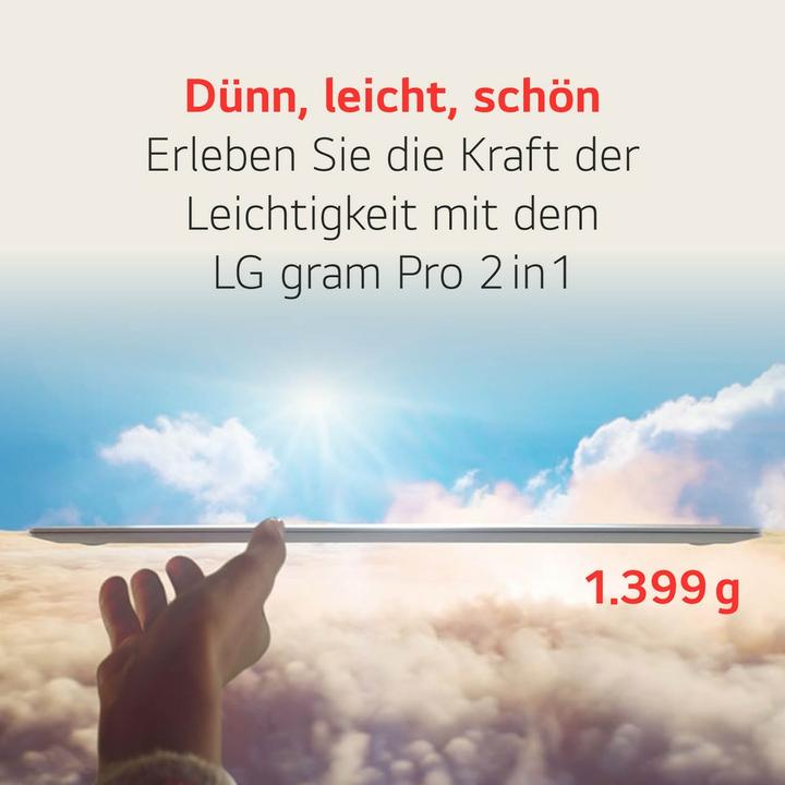 Produktbild LG gram Pro (16", Intel Core Ultra 7 155H, 16 GB, 1000 GB, DE)
