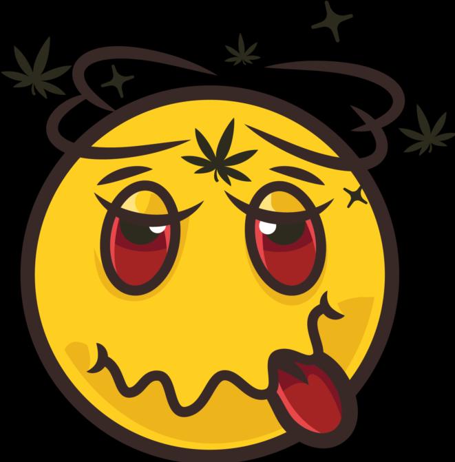 Produktbild Bügelbilder Bügelbild Stoned Emoji on High