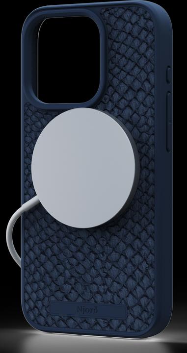 Produktbild Njord Salmon Leather Magsafe Case for iPhone 15 Pro, Blau (Apple iPhone 15 Pro)