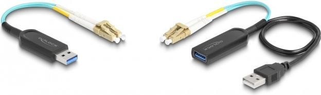 Image du produit Delock Kit extender USB 10 Gbps type A via câble LC duplex (0.20 m, USB 3.2 Gen 2, 0.40 W)