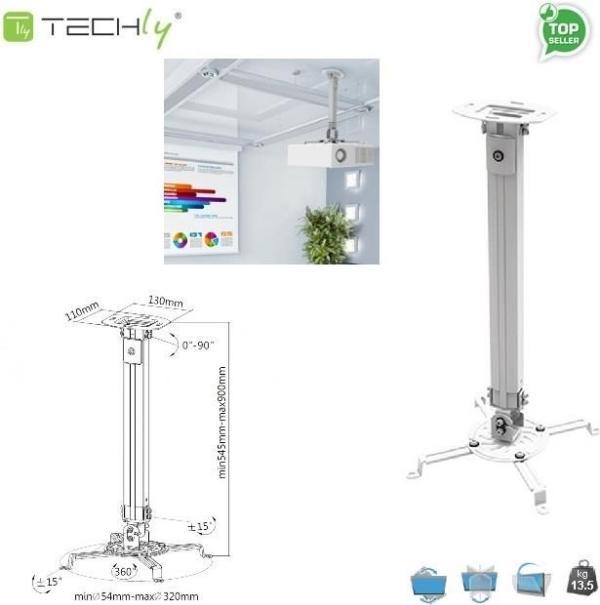 Image du produit Techly Support plafond pour vidéoprojecteur (Plafond)