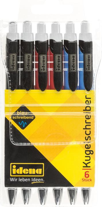 Actual product image Idena Biros 6pcs assorted, blue ink (Multicoloured, 6 x)