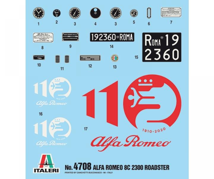 Produktbild Italeri 1:12 Alfa Romeo 8C/2300 1931 33