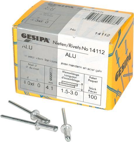 Produktbild Gesipa Blindnieten 4.0x6 mm Aluminium 100 Stück