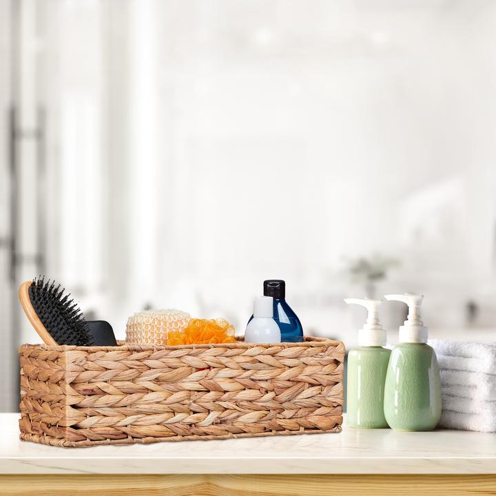 Actual product image Relaxdays Water hyacinth storage basket (1 x, 42.5 x 15 x 13 cm)
