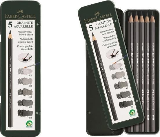 Produktbild Faber-Castell Graphite Aquarelle (3.30 mm, HB, 2B, 6B, 8B, 4B, 5 x)