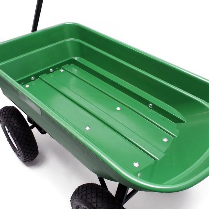 Actual product image Wiltec Dump Cart, Capacity 50l, max. load 200kg, Garden Trolley Tipper Trailer Wheelbarrow
